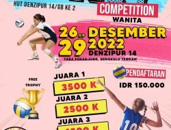 Open Tournament Volly Wanita Sambut HariJadi Denzipur G/B 14