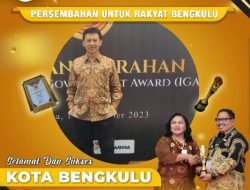 Pemda Kota Bengkulu Raih IGA 2023,Arief Gunadi:Penghargaan ini Untuk Masyarakat Bengkulu