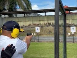 Latihan Tembak Dimako TNI AL,Helmi Hasan Dapat Point 9 Dipapan Target
