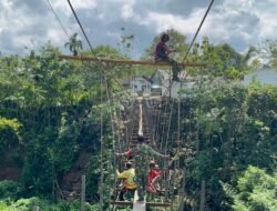 Jembatan Gantung Garuda Dwi Tunggal Rejang Lebong,Finishing,Warga: Terimakasih Pak Presiden